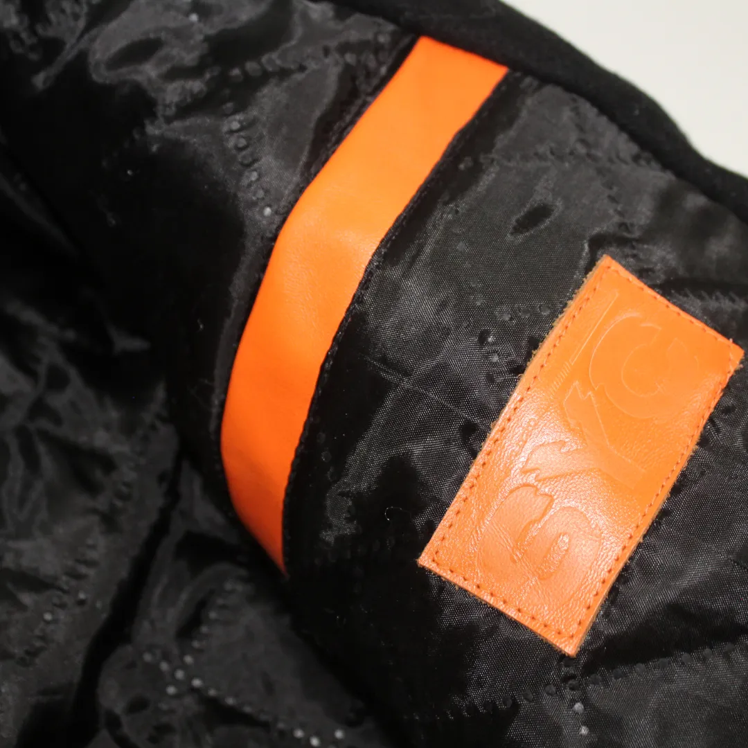 MENS VARSITY JACKET- "ORANGE BLAZE"