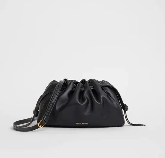 Mini Bloom Leather Drawstring Bag