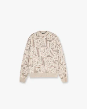 Monogram Knit Sweater - Cashmere