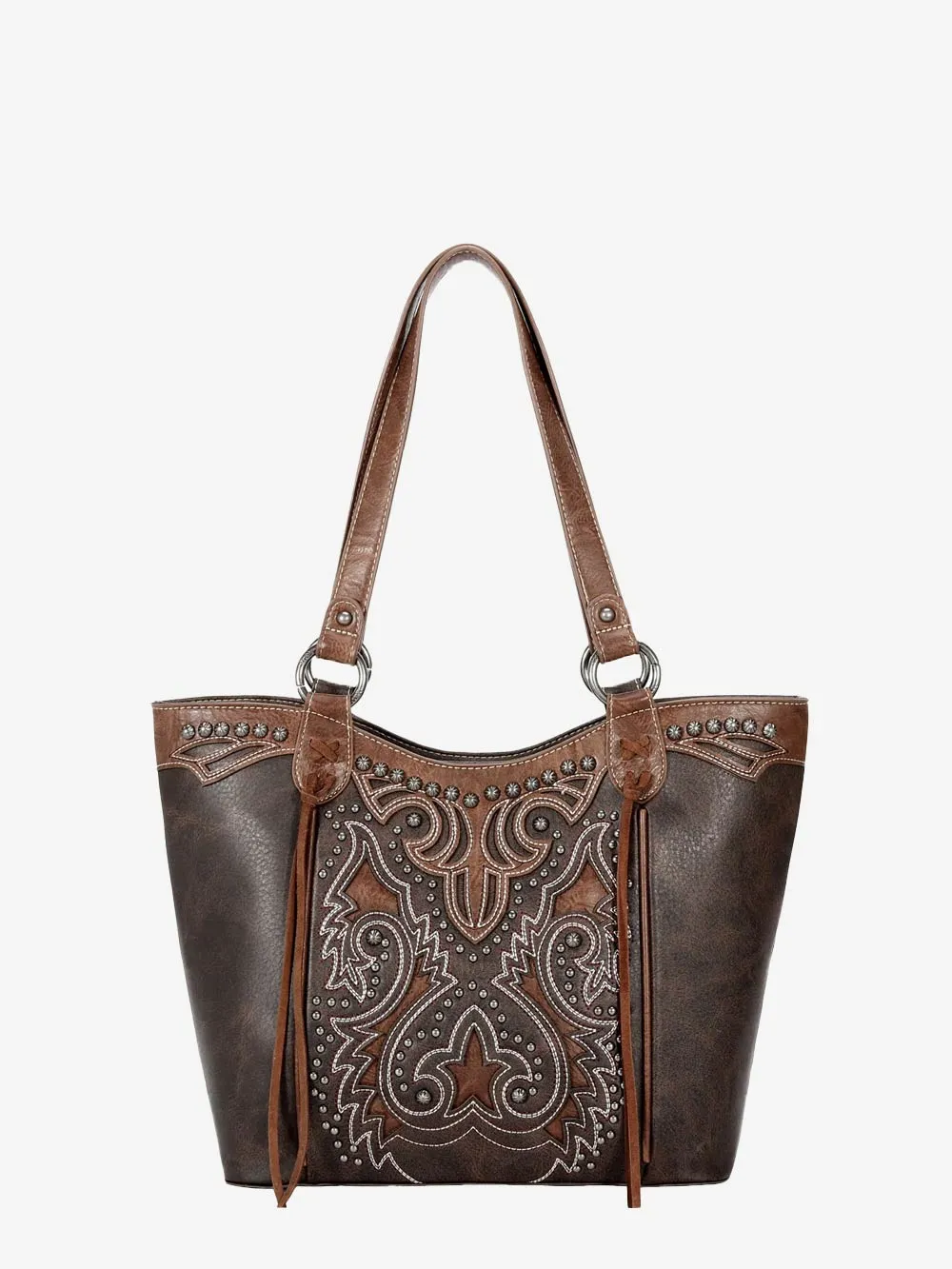 Montana West Cut-Out Boot Scroll Concealed Carry Tote