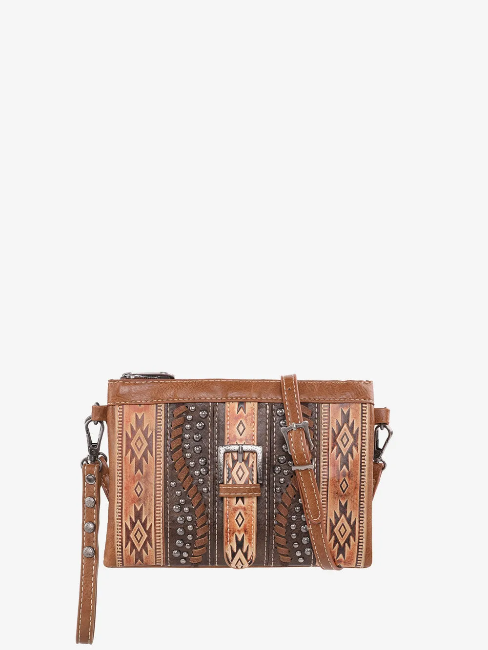 Montana West Embossed Geometric Aztec Handbag Set