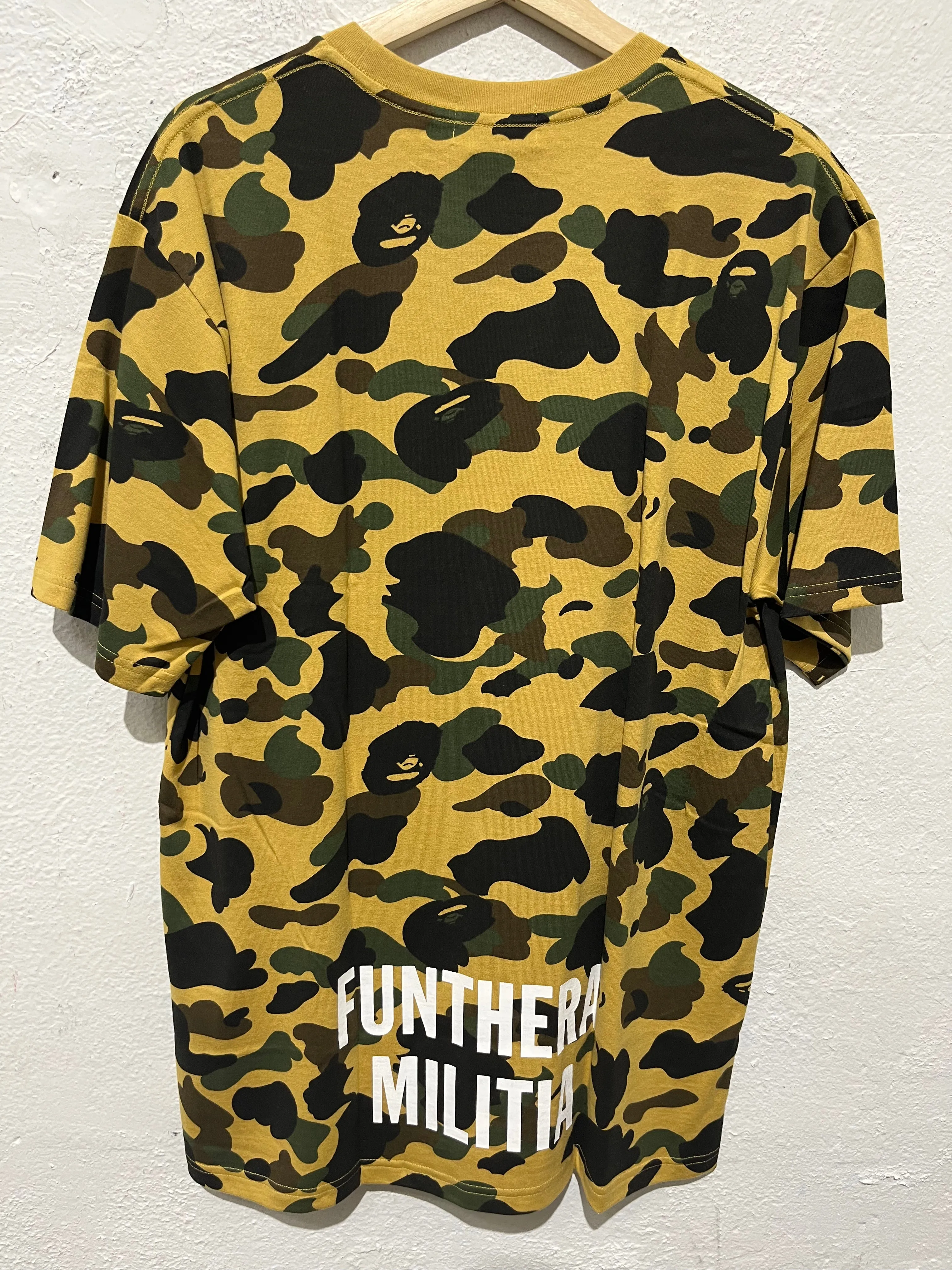 NEW Bape Tiger Zip Tee - Yellow Camo