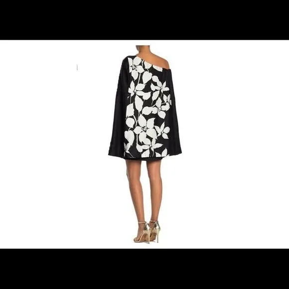 NEW Trina Turk Black and White Floral Dress