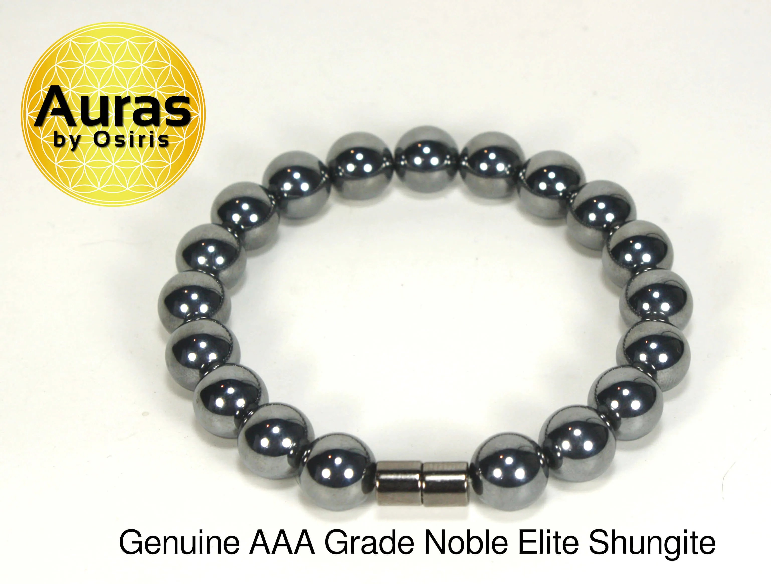 Noble elite Shungite Bracelet (10mm Bead Diameter)