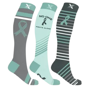 Ovarian Cancer Awareness Socks (3-Pairs)