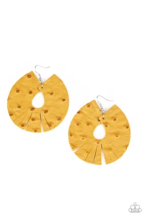 Paparazzi Palm Islands - Yellow Earrings