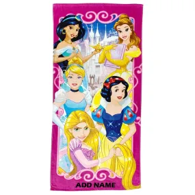 Personalized Disney Beach / Pool Towel - Princess Squad