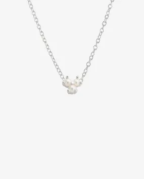 Petite Star pearl necklace silver