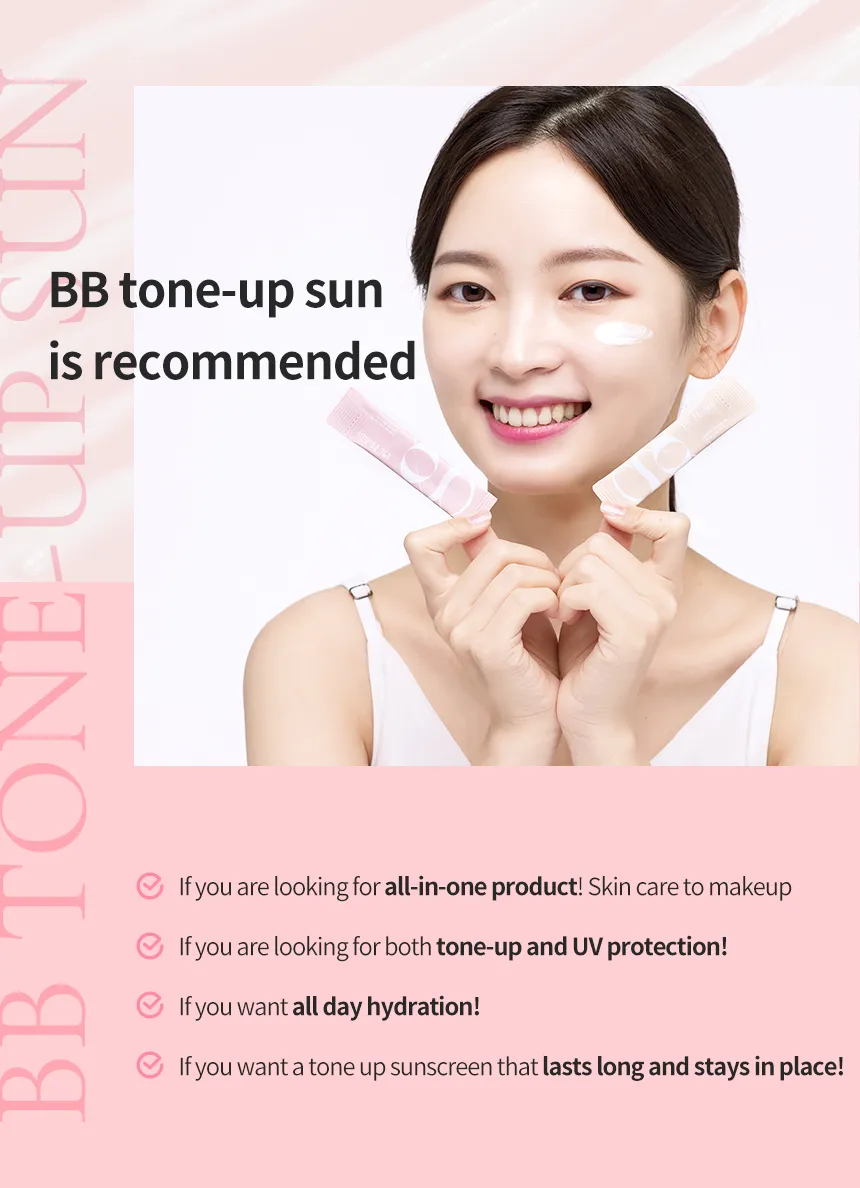 Ph. Hubby BB Tone up Beige 1g Sunscreen Cream Stick Type SPF50  PA     50pcs No White Cast Facial Skincare UV block Face Body Neck