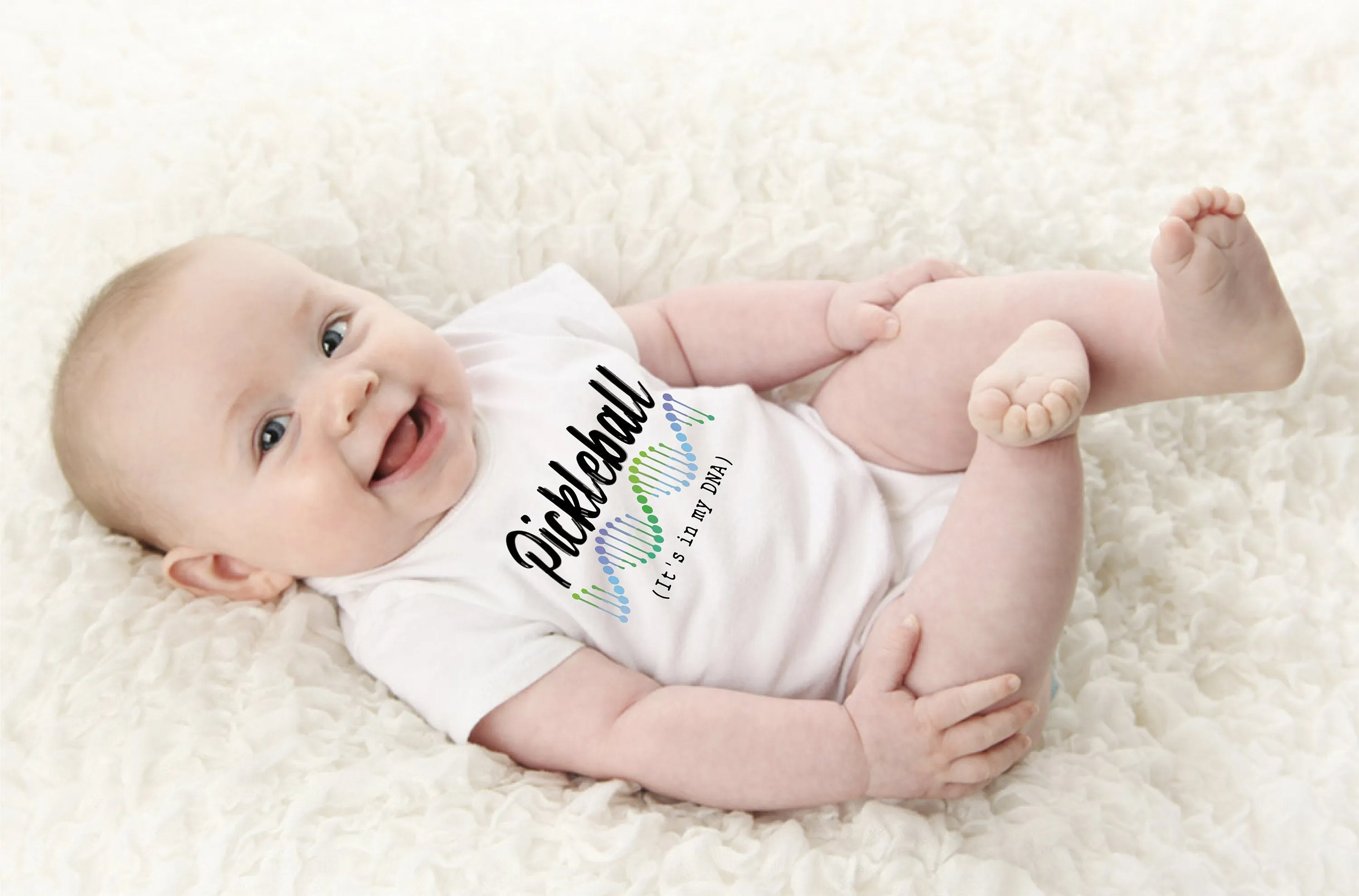 Pickleball Is In My DNA | Infant Short Sleeve Onesie | 100% Cotton