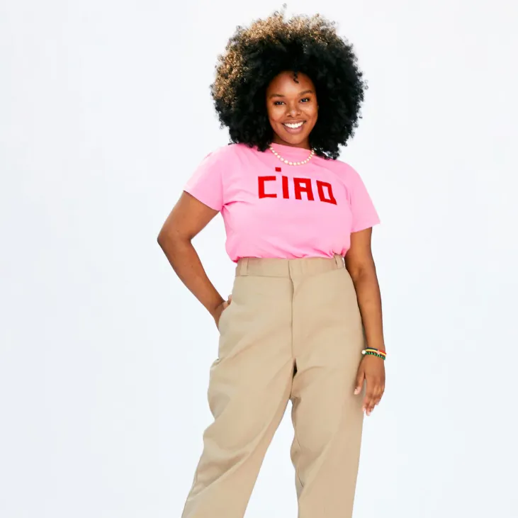 "Block Ciao" Classic Tee (Neon Pink)