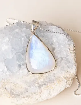 Rainbow Moonstone Teardrop Pendant