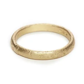 Raw Gold Textured Wedding Band - 3.5mm