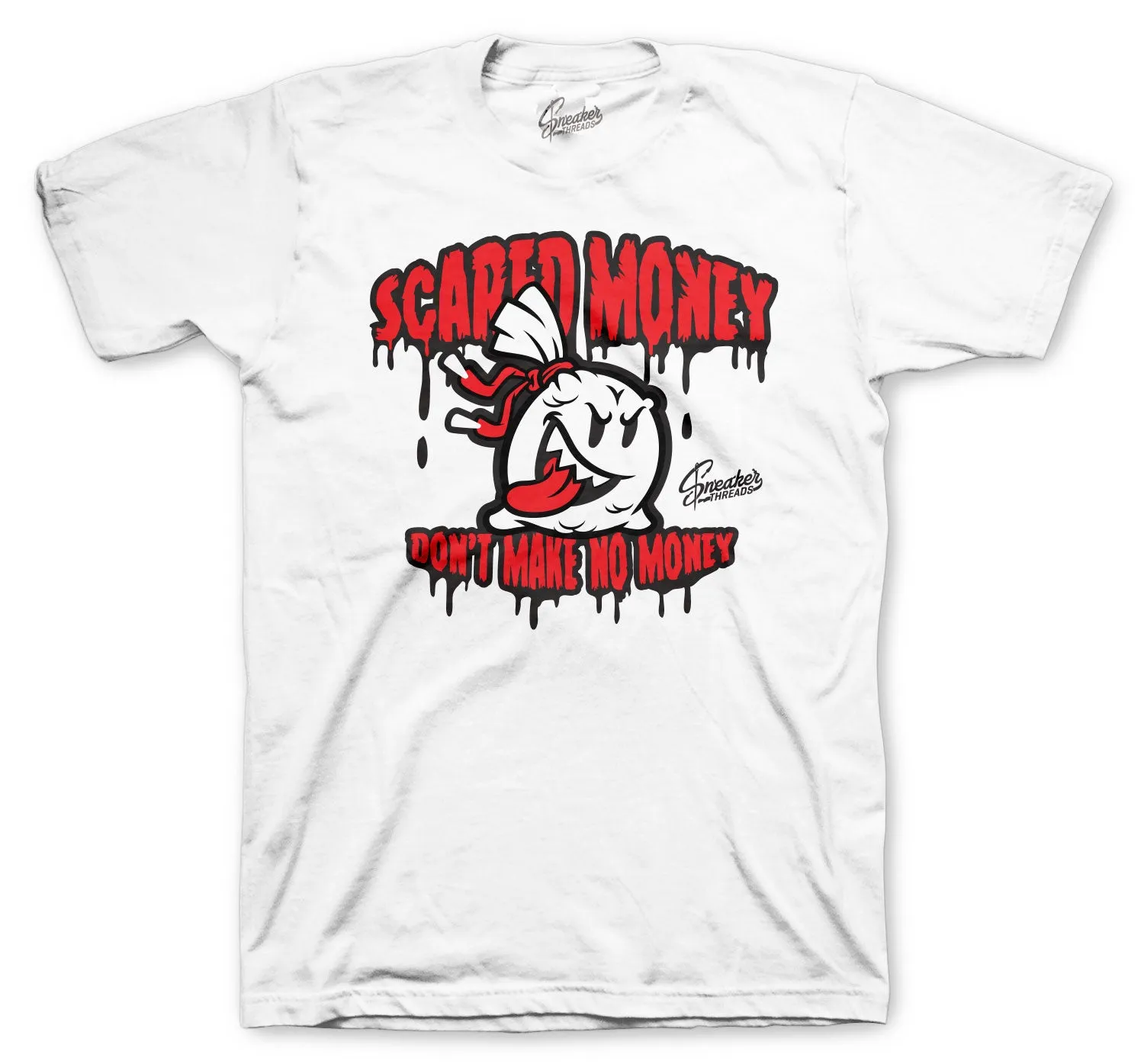 Retro 12 Twist Shirt - Scared Money - White