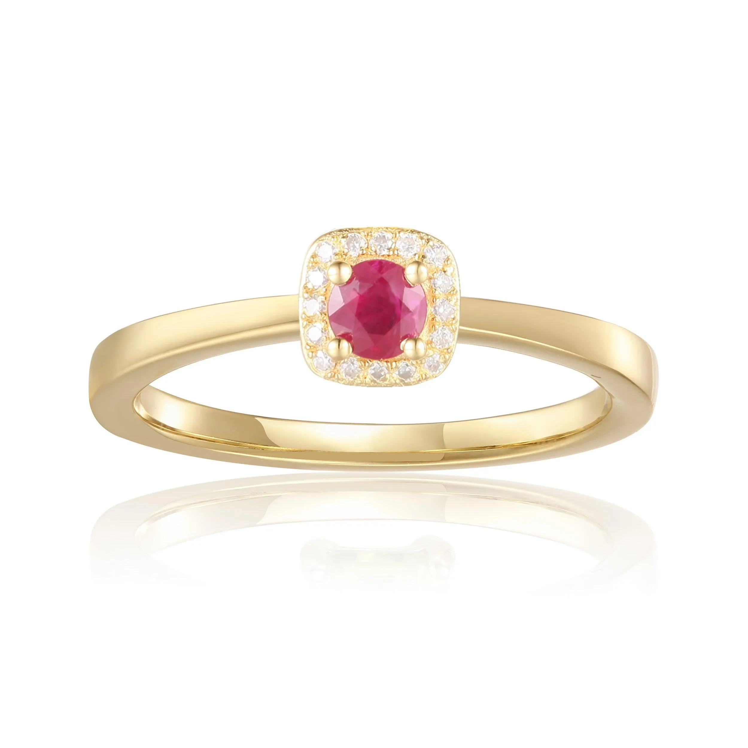 Ruby Halo Ring