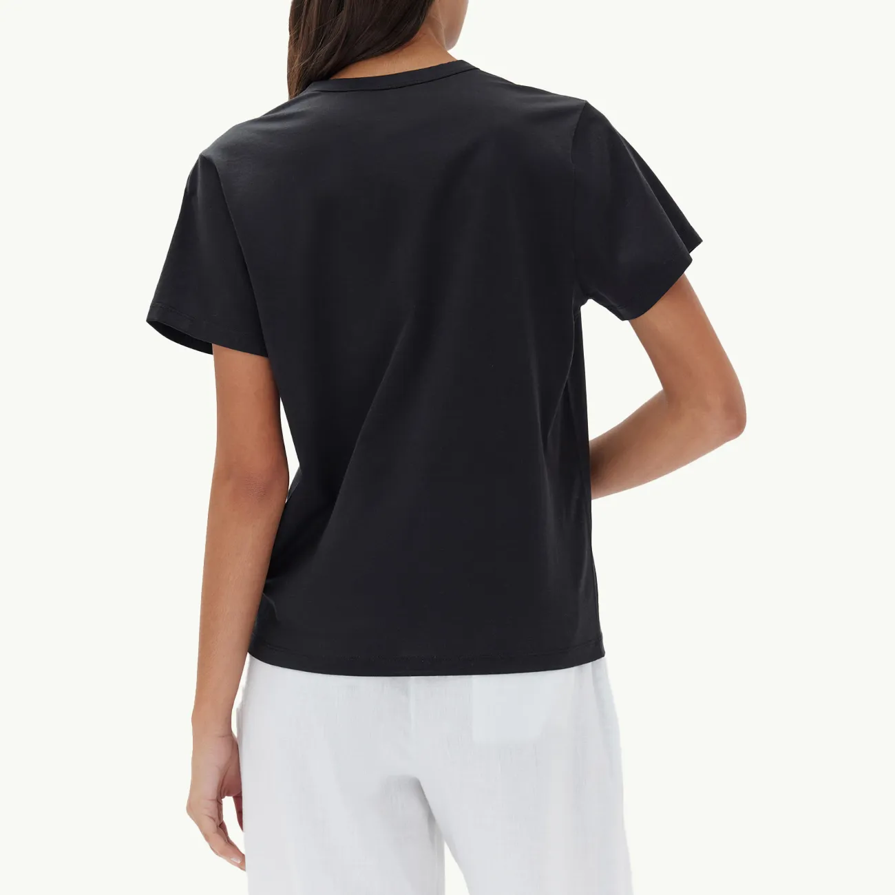 Silk Blend Tee - Black