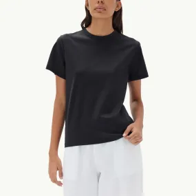 Silk Blend Tee - Black