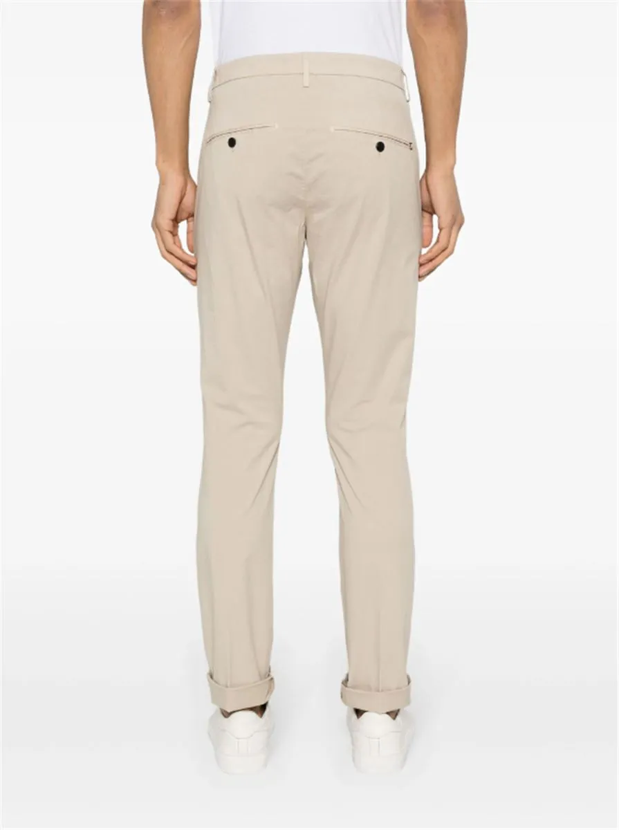 SLIM-FIT TWILL TROUSERS