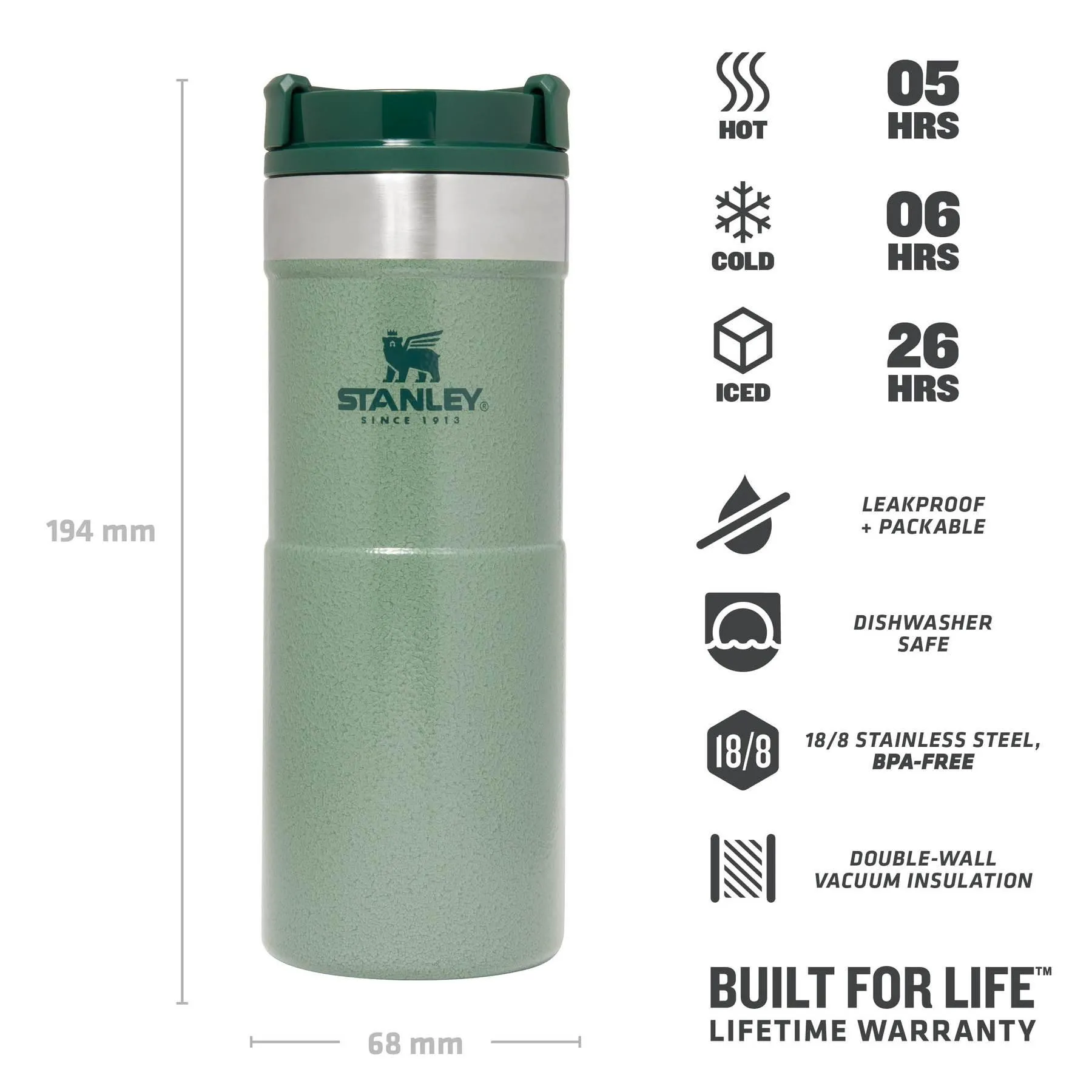 Stanley Classic Neverleak Travel Mug Yeil 0.35 L