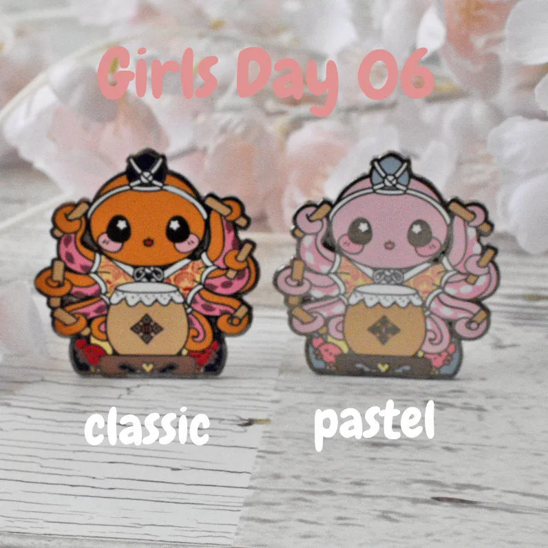 Taiko Octopus: Girl's Day Animal Enamel Pins