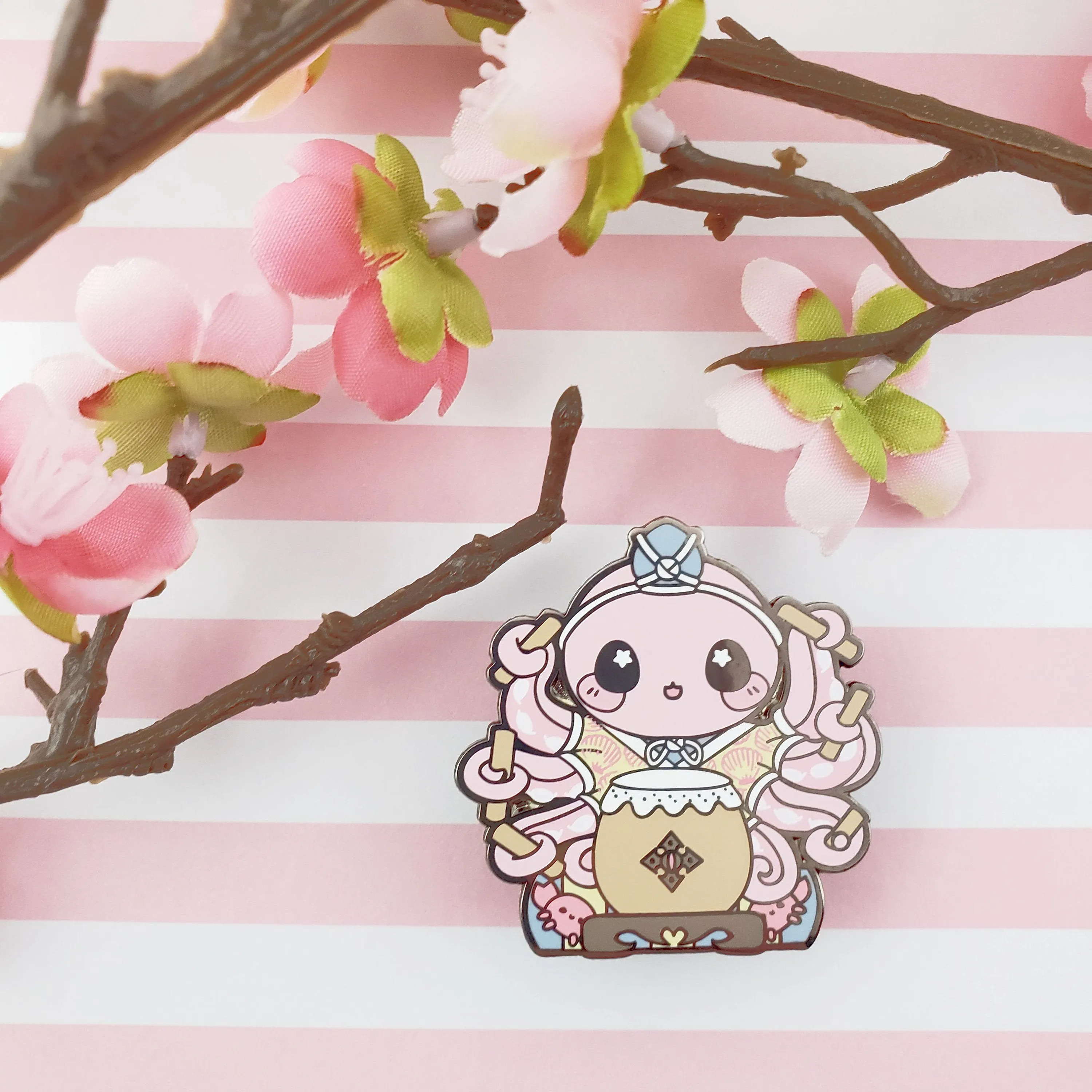 Taiko Octopus: Girl's Day Animal Enamel Pins