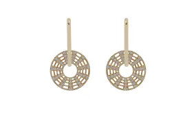 Twist Kaleidoscope Disc Diamond Earrings