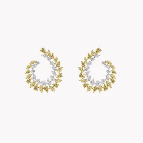 Two-Tone Multi-Shape Garland Earrings