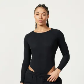 Vanquish Restore Black Long Sleeve Ribbed Bodysuit