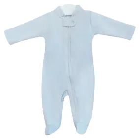 Velour Zipper Footie | Baby Boy