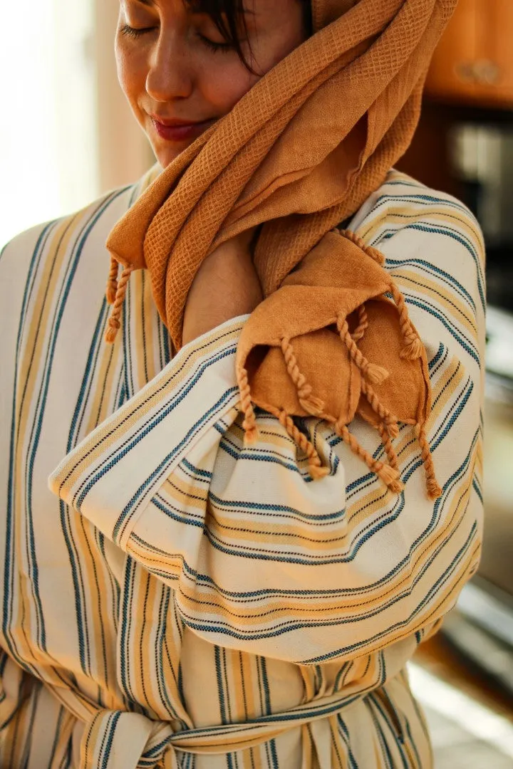 Waffle-weave Turkish Towel Mustard