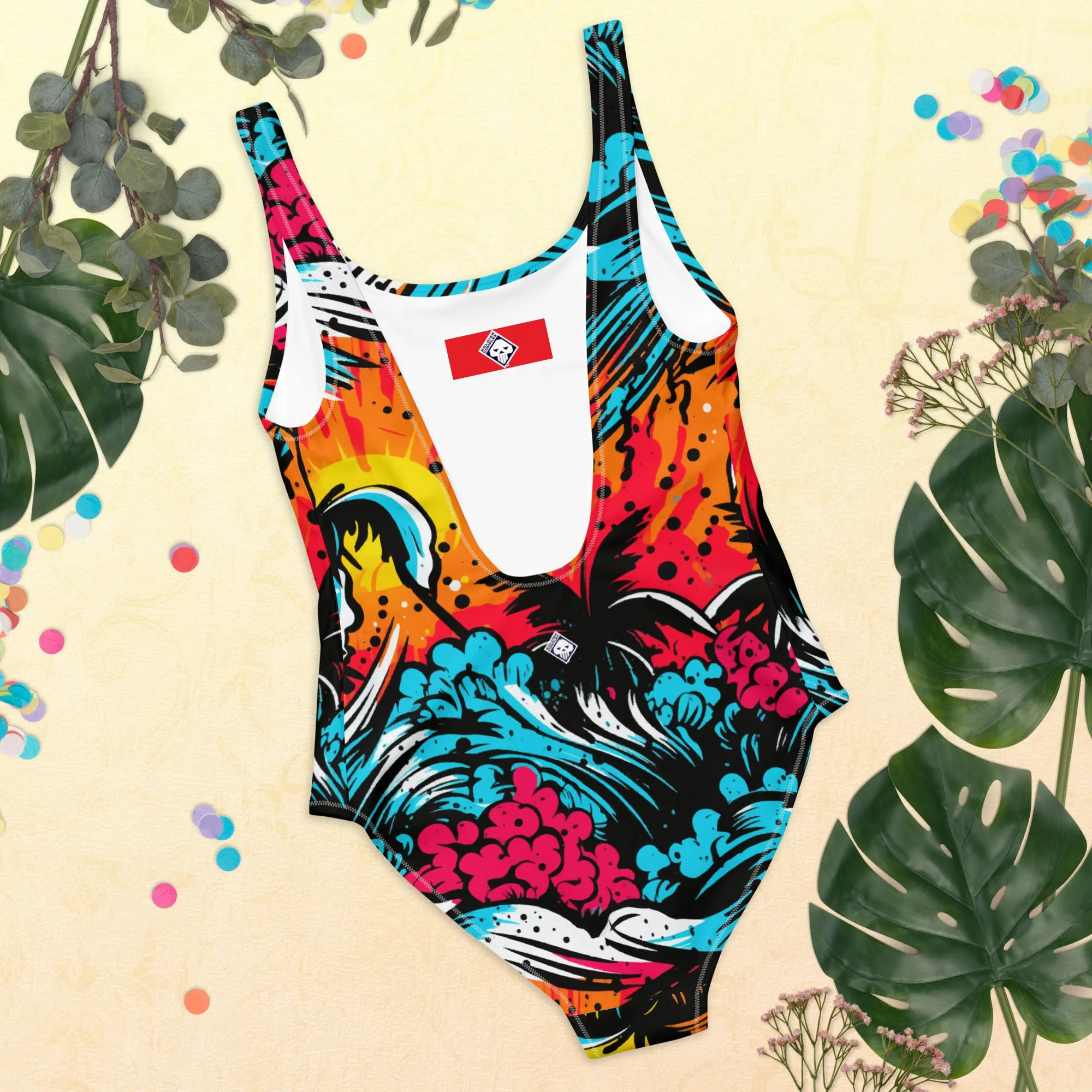 Women's One-Piece Swimsuit - Tropical Adventure 001