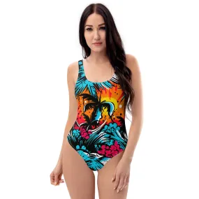 Women's One-Piece Swimsuit - Tropical Adventure 001