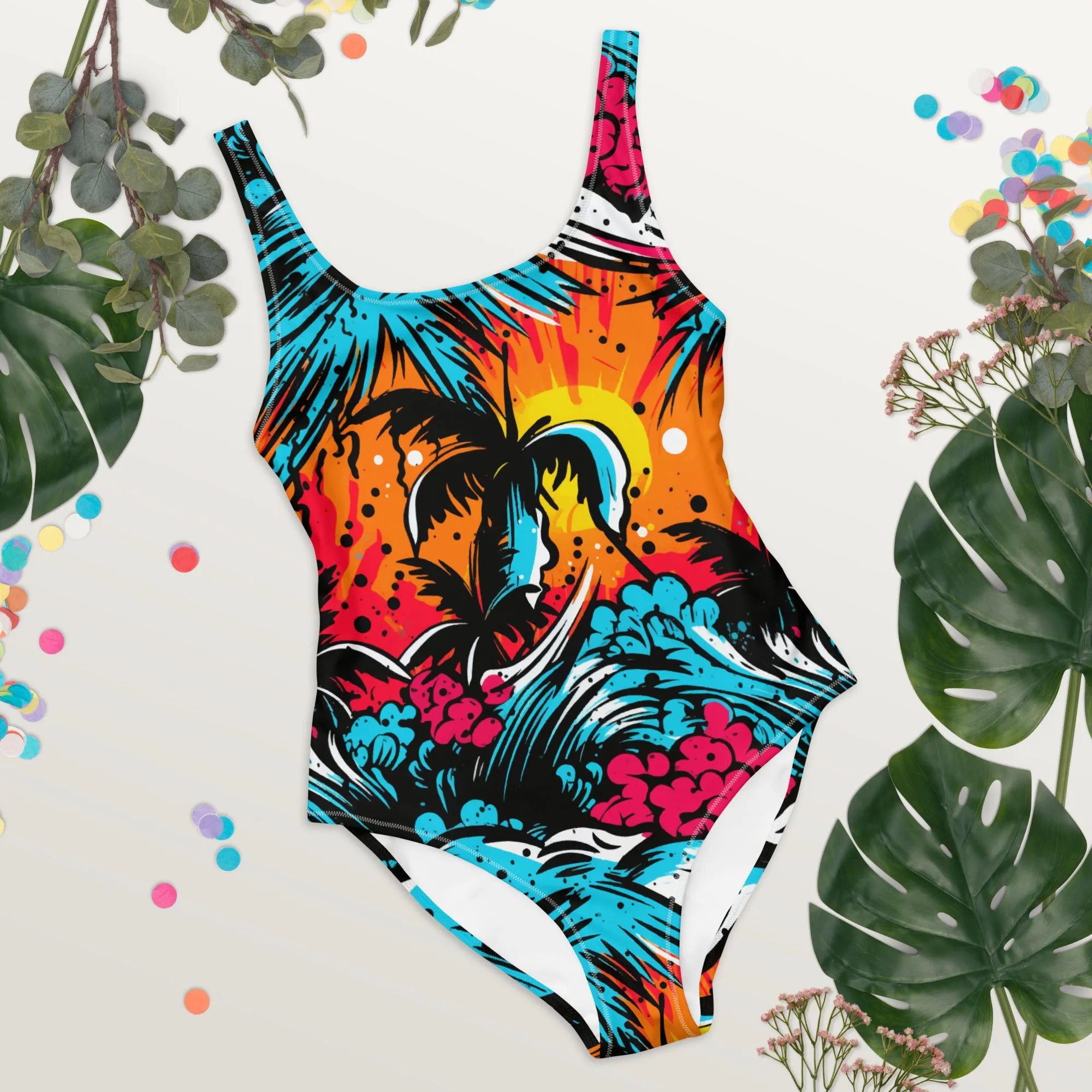 Women's One-Piece Swimsuit - Tropical Adventure 001