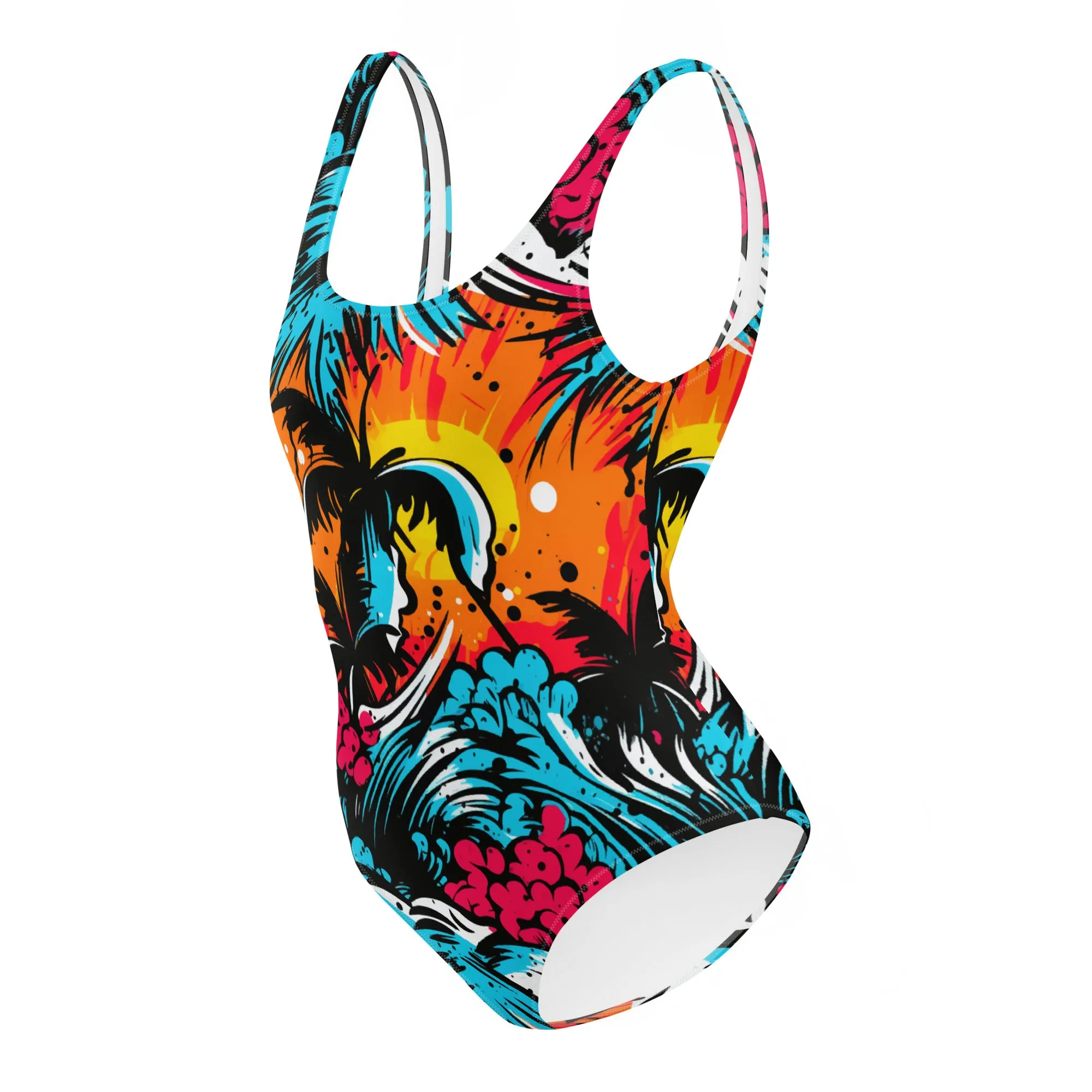 Women's One-Piece Swimsuit - Tropical Adventure 001