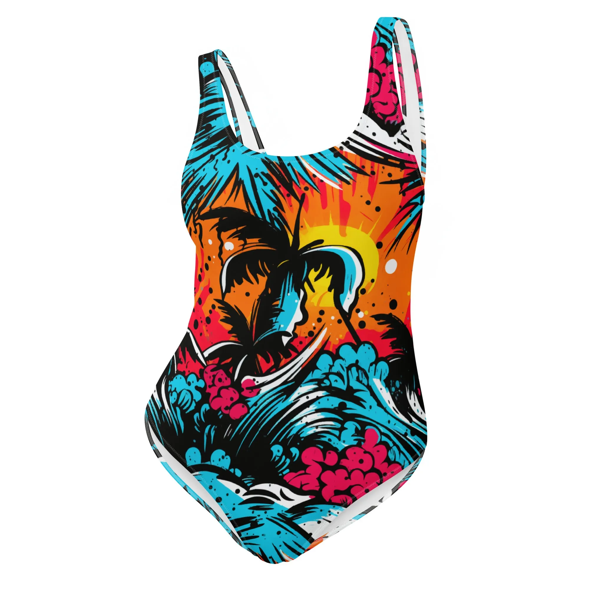 Women's One-Piece Swimsuit - Tropical Adventure 001