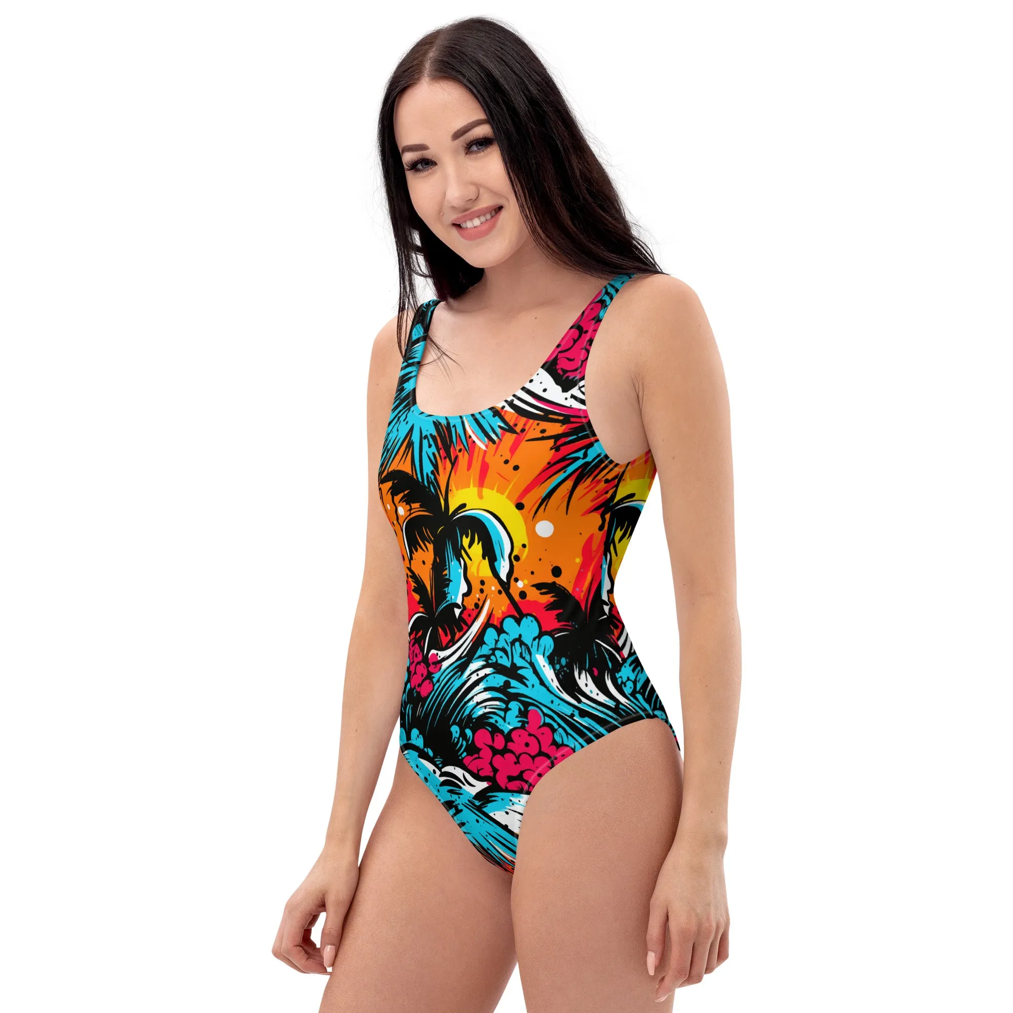 Women's One-Piece Swimsuit - Tropical Adventure 001