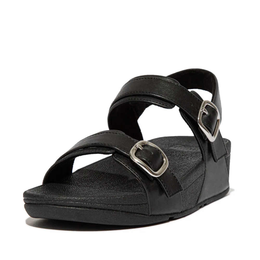 รองเท้าแตะแบบรัดส้น ผู้หญิง รุ่น LULU ADJUSTABLE-BUCKLE LEATHER BACK-STRAP SANDALS