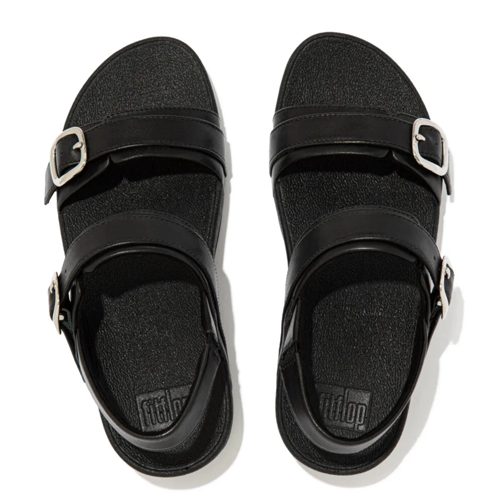 รองเท้าแตะแบบรัดส้น ผู้หญิง รุ่น LULU ADJUSTABLE-BUCKLE LEATHER BACK-STRAP SANDALS